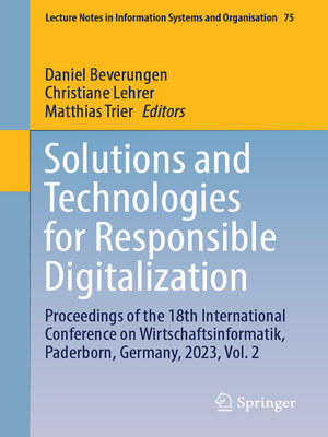 cover image of Solutions and Technologies for Responsible Digitalization